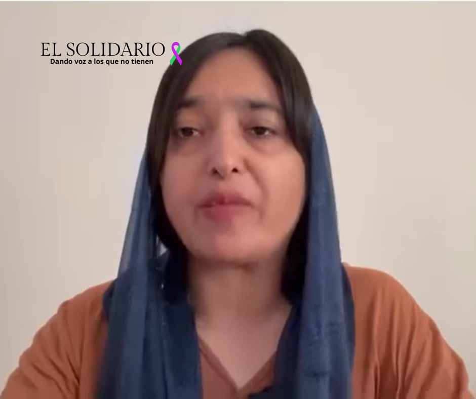 Massouda Kohistani, una de las refugiadas afganas y activista por los derechos de las mujeres afganas