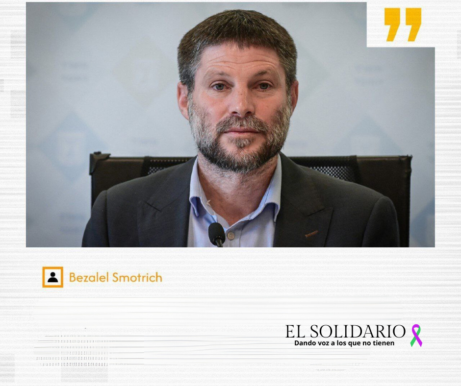 Bezalel Smotrich, Ministro de Finanzas israelí