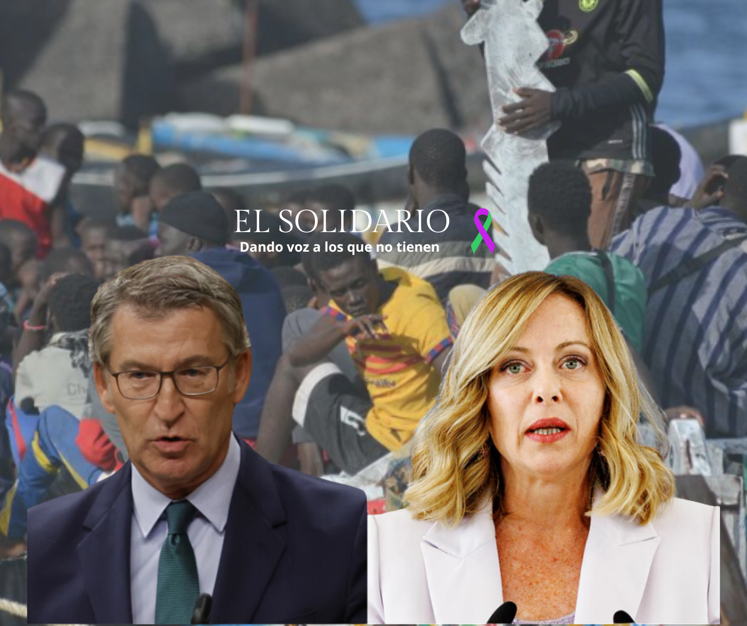 Feijóo cruza la línea roja y se alinea con la ultra Meloni y endurece su discurso anti-inmigración