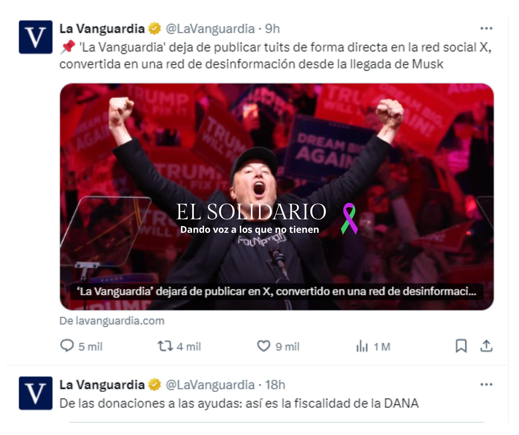 La Vanguardia también abandona X (Twitter) por ser una red que “atenta contra los derechos humanos”
