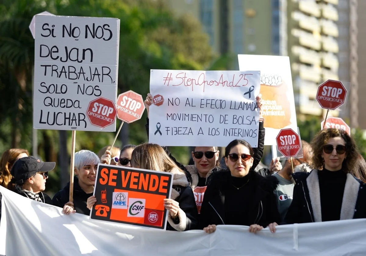 Numerosos docentes interinos en Andalucía se revelan contra las oposiciones de 2025: «serán los juegos del hambre»