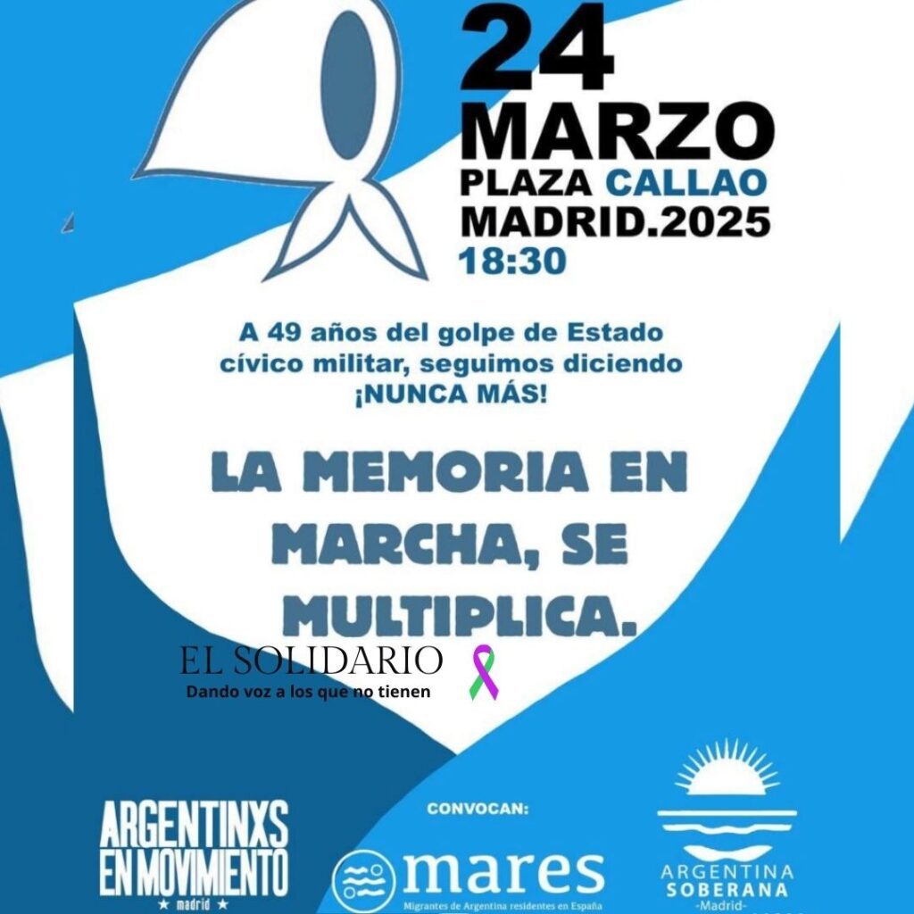 Invitación a la marcha por la memoria en Madrid