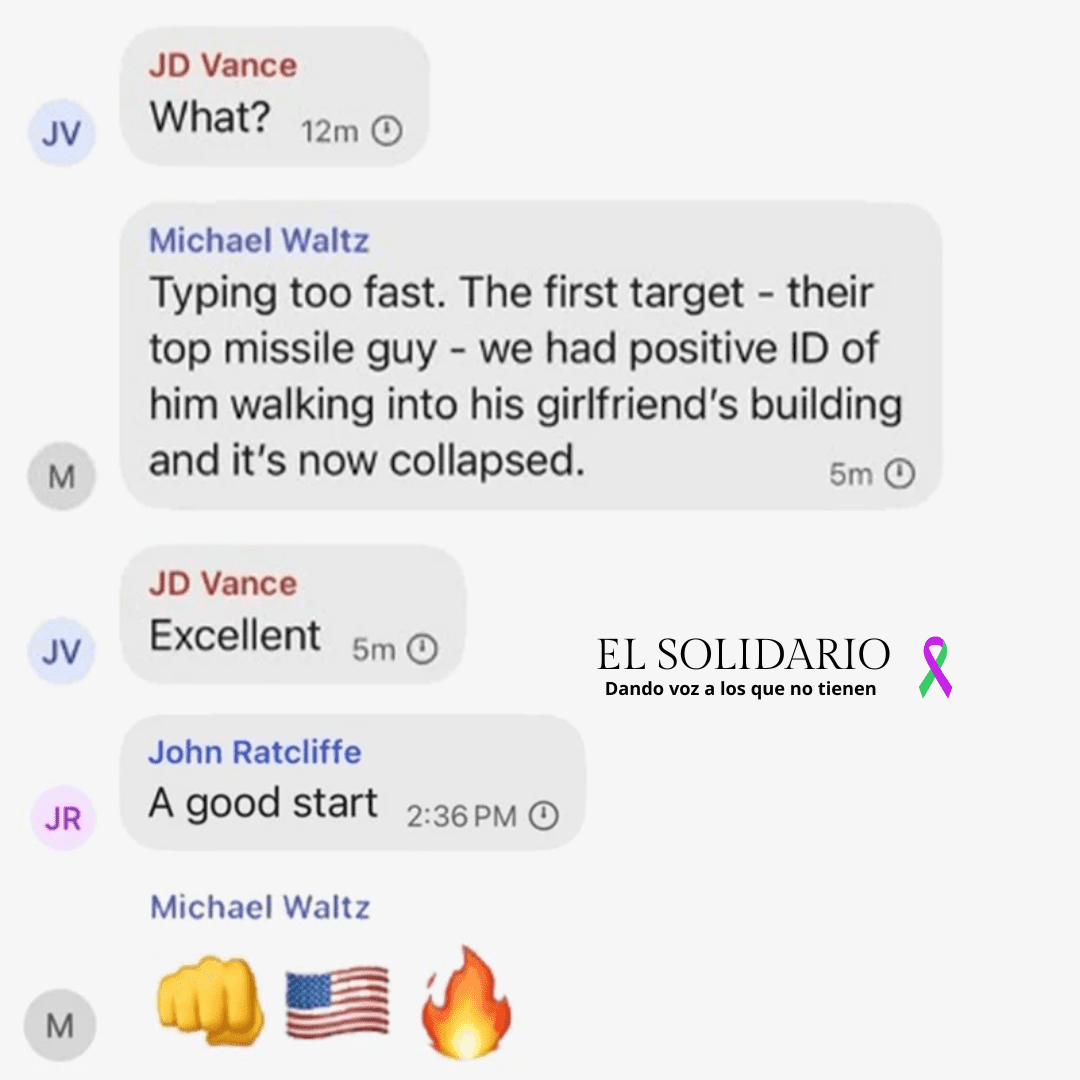 Periodista agregado por error al chat grupal del gabinete de defensa de los EE.UU.