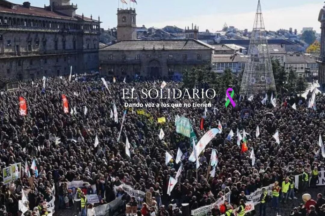 Manifestación masiva en Santiago de Compostela en contra de la macrocelulosa de Altri 15/12/2024 / Álvaro Ballesteros / El Solidario