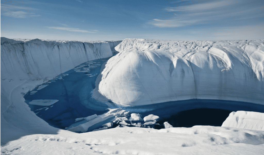 Foto de glaciar tomada por Ian Joughin