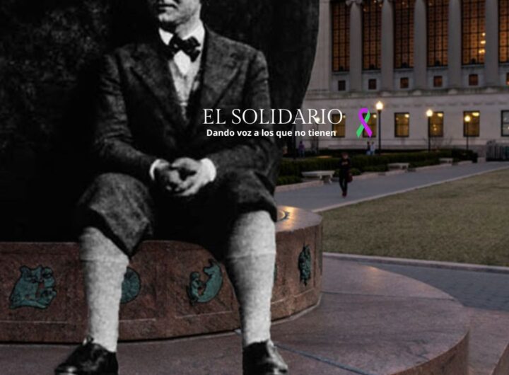 Montaje de Lorca junto al Sundial en el 29 y una foto actual. Eduardo Robaina Fundación FGL / El Solidario