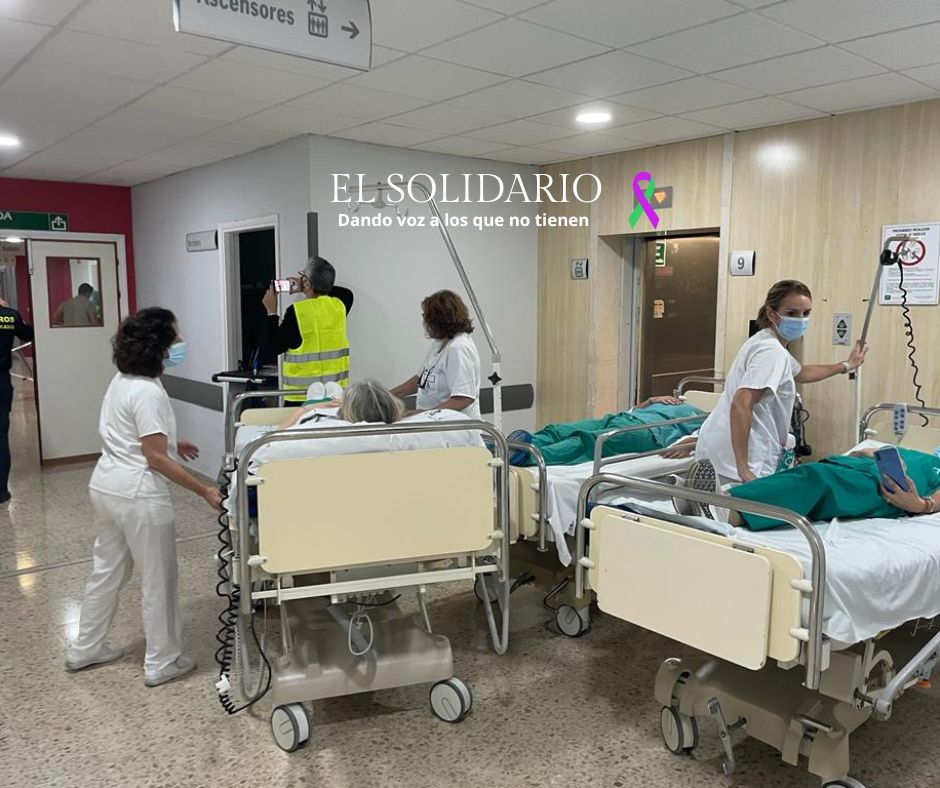Simulacro de incendio en el Hospital Puerta del Mar