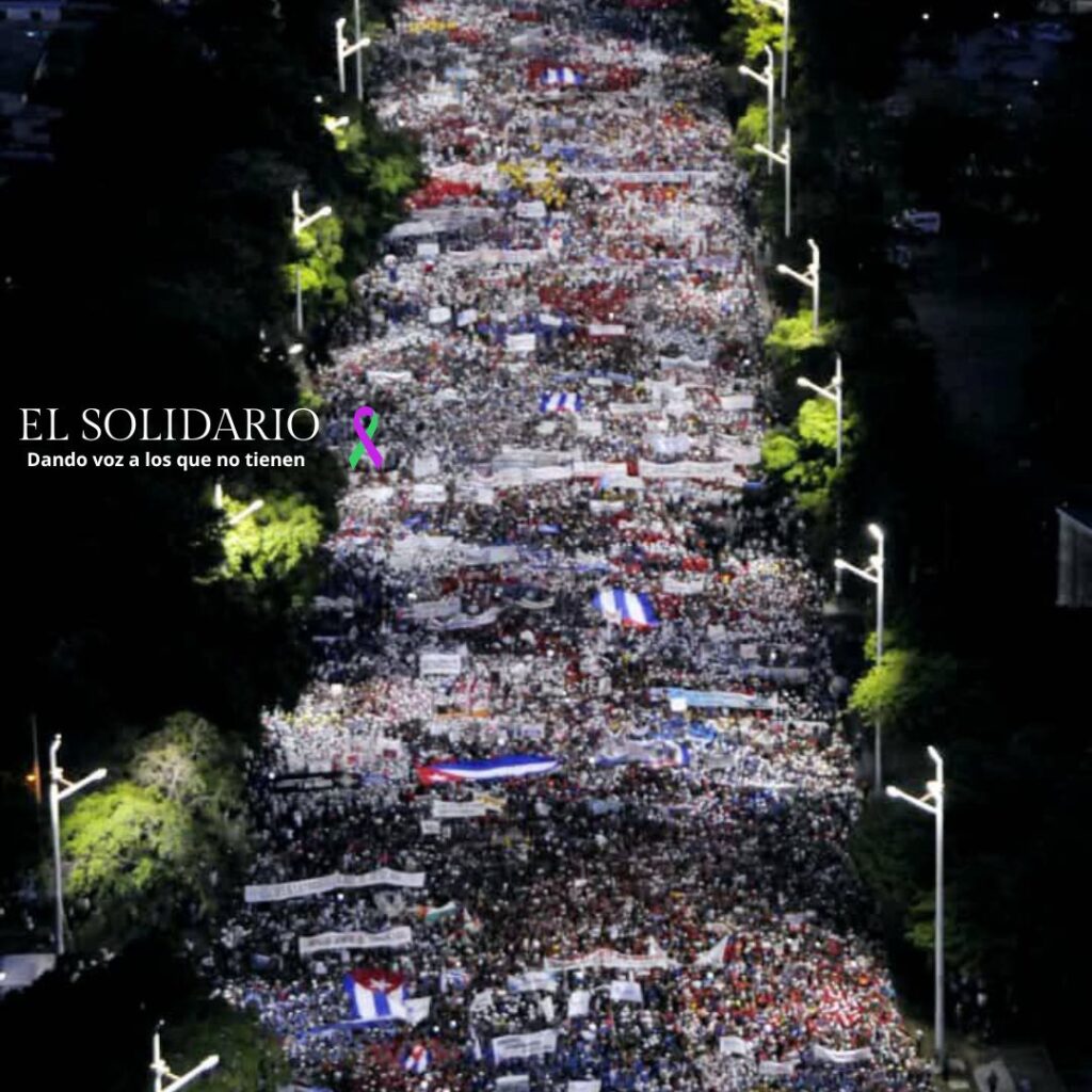 Trabajadores marchan entre apagones y escasez en Cuba / Toma RRSS / El Solidario