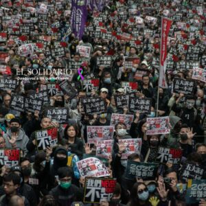 Protestas navideñas reprimidas con gases lacrimógenos en diciembre de 2019 / Toma bloomberg / El Solidario