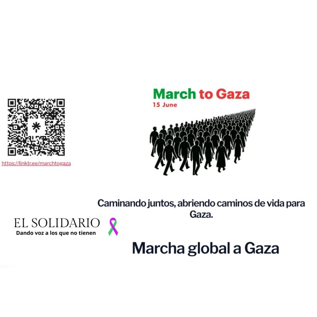 la Marcha Global a Gaza/ Ilustración https://marchtogaza.net / El Solidario