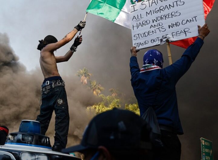 Protestas en los Ángeles por la política inmigratoria de Trump / Toma RR SS / El Solidario