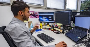 Ubotica Seeing Beyond, empresa que hace nanosatelites, Jose Luis Espinosa director de Ubótica en Ciudad Real, instalada en los laboratorios de la UCLM universidad, informática, informáticos,
