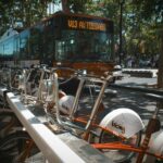 bus near bikes