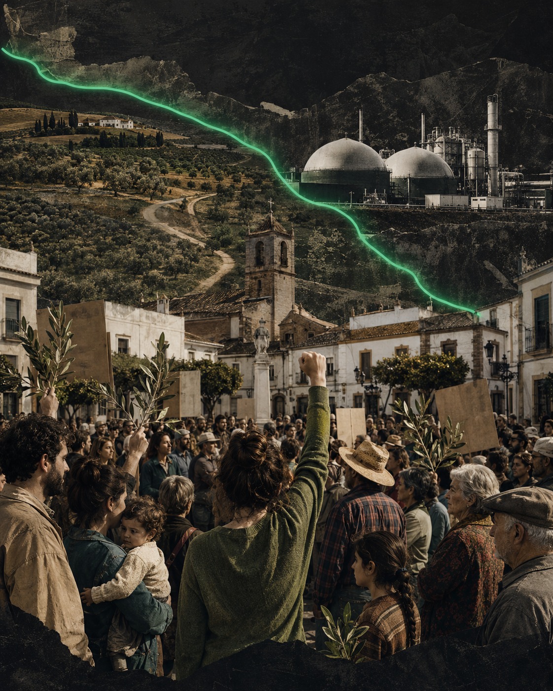 El Aljarafe sale a la calle contra una macroplanta de biometano: transición sí, imposición no