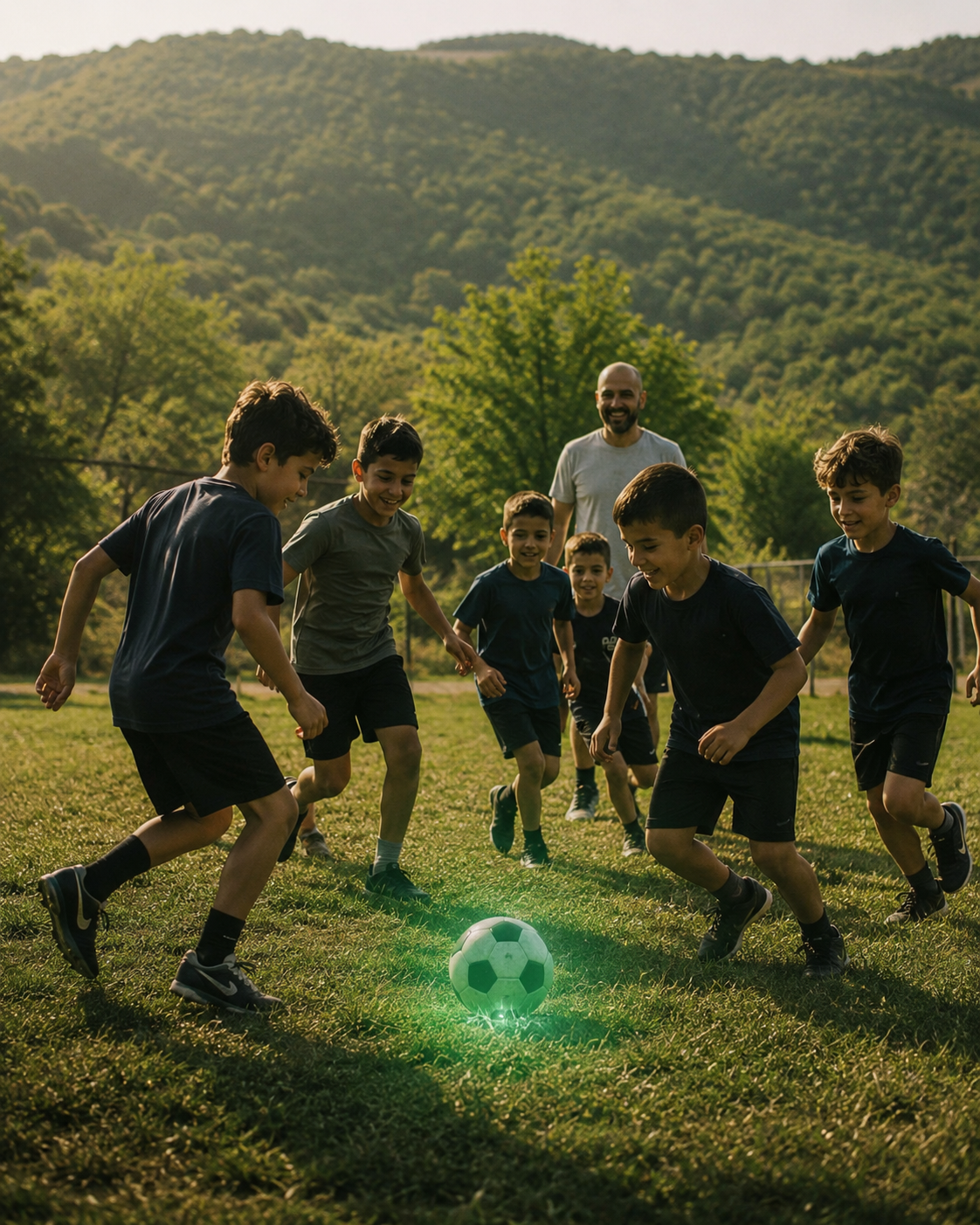 Pep Guardiola abrió su campus a niños palestinos: una pelota para recordar que siguen siendo infancia