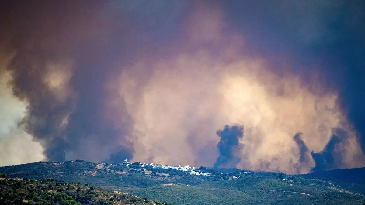 Niebla sufre uno de los peores incendios de los últimos años en Andalucía: más de 8.000 hectáreas y 474 desalojados