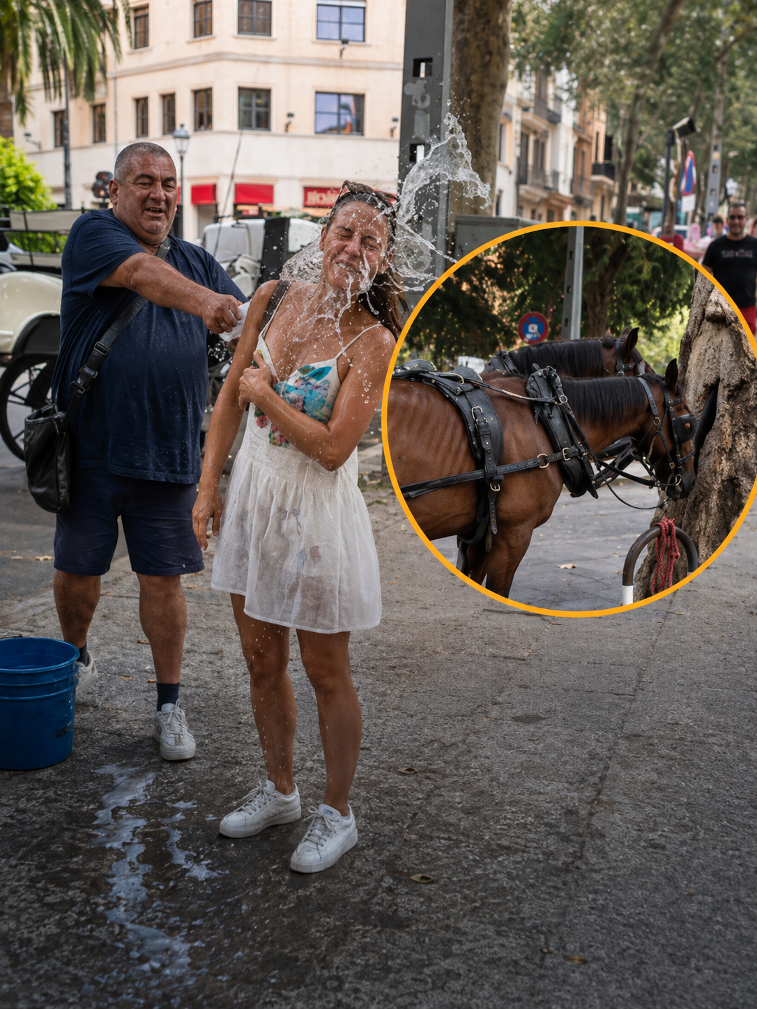 Pidió agua para un caballo y recibió insultos y agua en la cara: Palma vuelve a mirar sus calesas