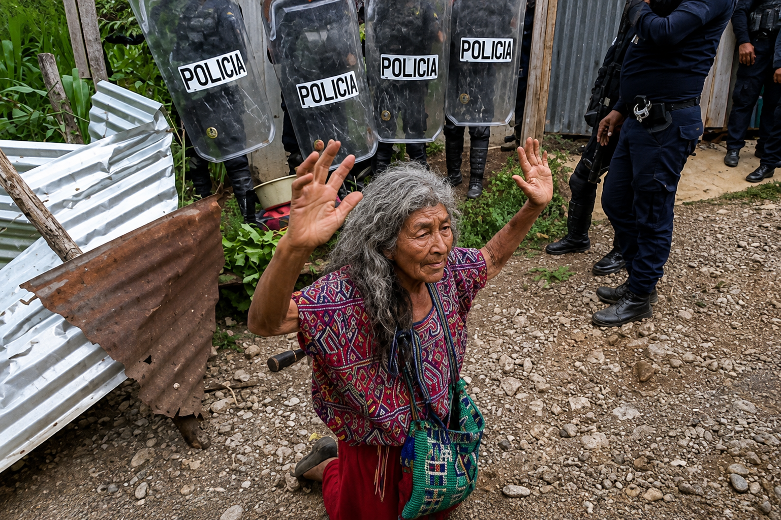 Desalojaron a una abuelita y ardió la casa de la jueza: en Guatemala, el pueblo defiende al pueblo