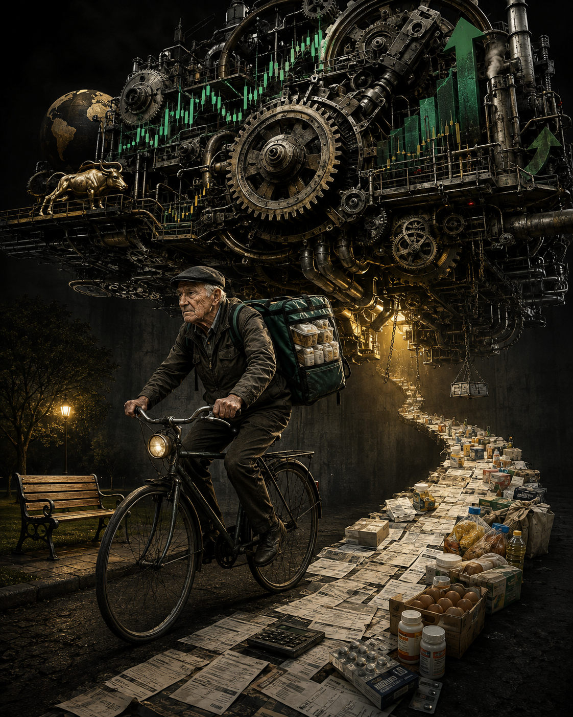 La “libertad” de trabajar a los 77 años: neoliberalismo y jubilados repartiendo pedidos en bicicleta para sobrevivir