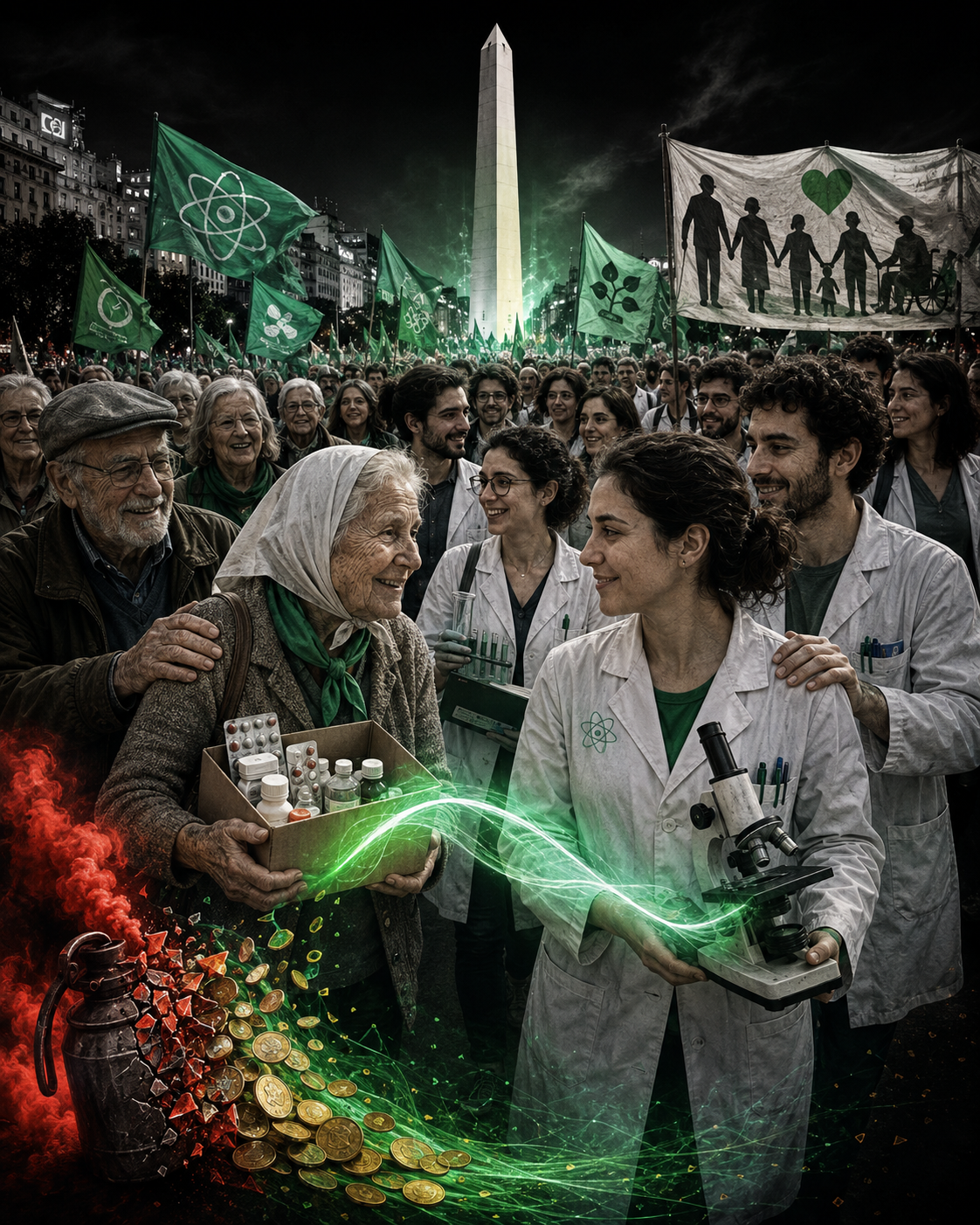 Después de aportar toda una vida, Milei les responde con recortes y gases: jubilados y científicos marchan juntos