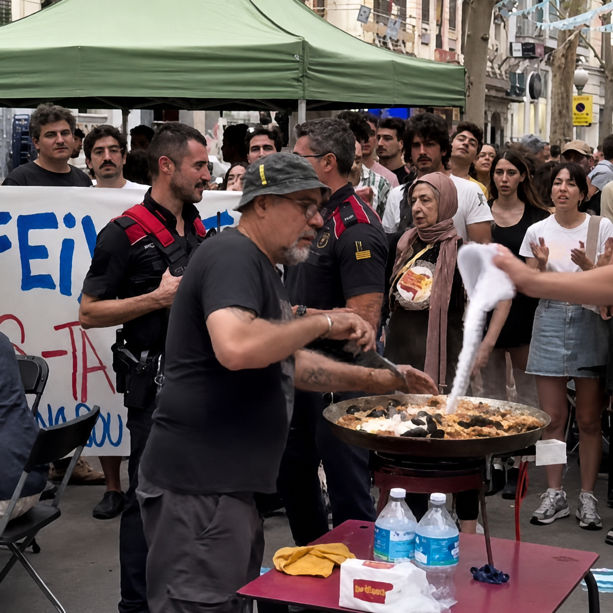 Igualada responde a Aliança Catalana en su Festa Major: protesta antifascista, salida escoltada y sal en la paella