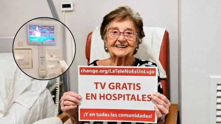 Rosita, la mujer de 95 años que lleva cinco meses ingresada, reúne 63.000 firmas para conseguir televisión gratuita en los hospitales